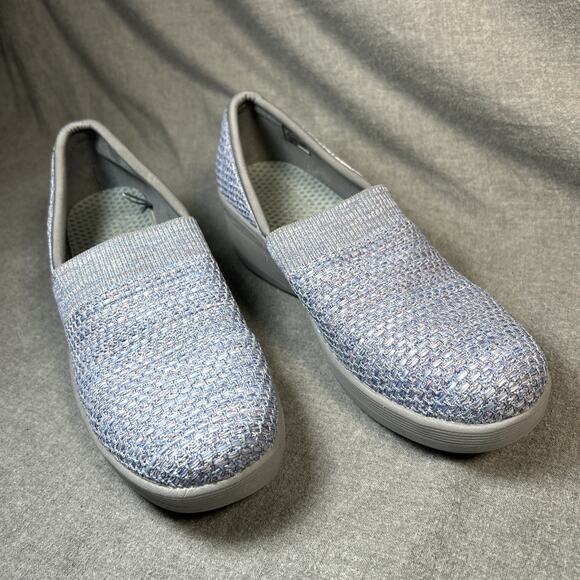 Skechers Air Cooled Memory Foam Wedge Heel Lavender Textile Loafers W 9 - Picture 3 of 8